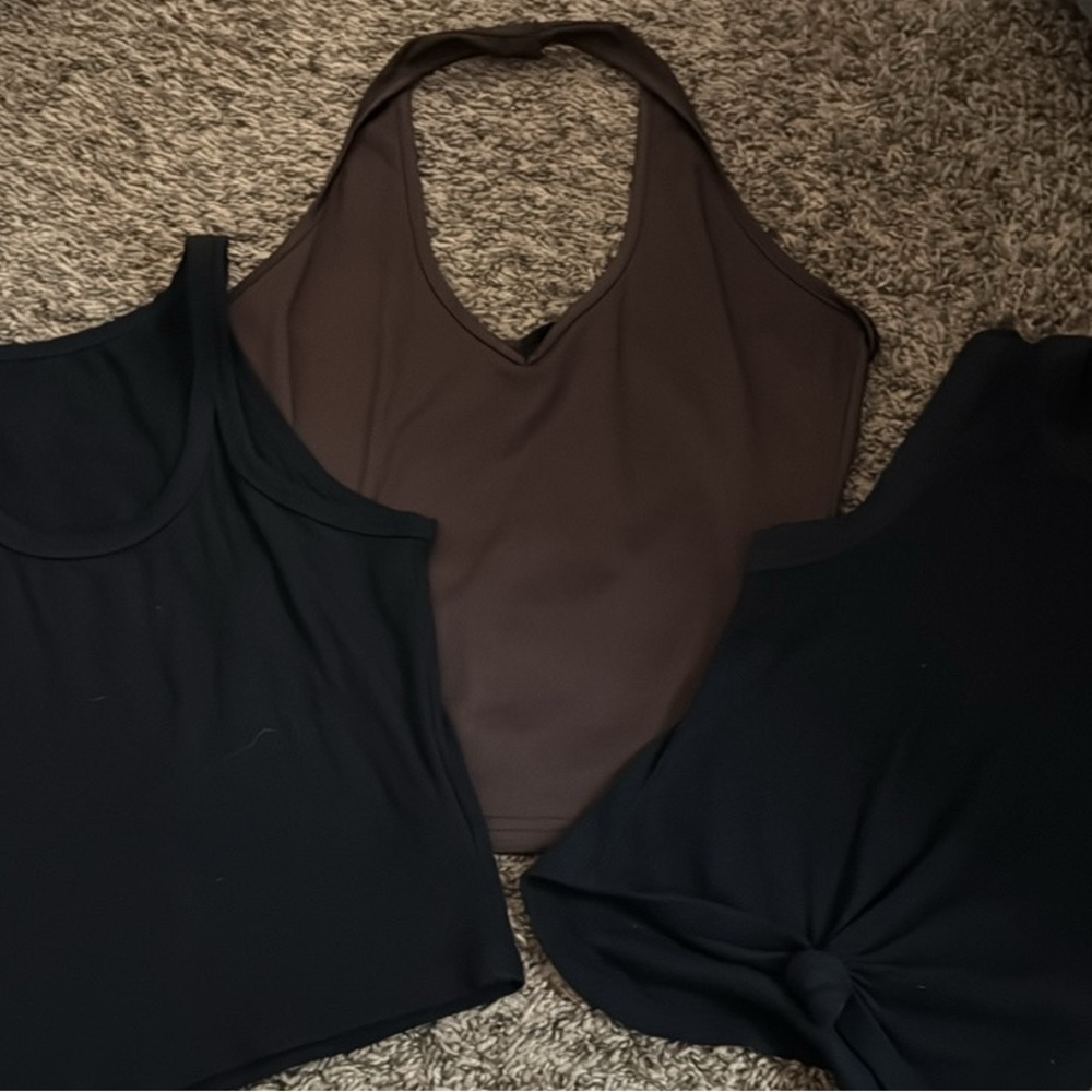 Women's Sleeveless Halter Top - Brown